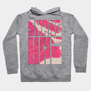 Shanghai, China City Map Typography - Blossom Hoodie